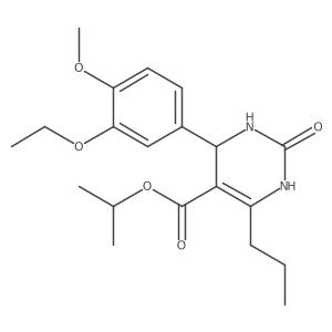 5-Pyrimidinecarboxylic acid, 4-(3-ethoxy-4-methoxyphenyl)-1,2,3,4-tetrahydro-2-oxo-6-propyl-, 1-methylethyl ester结构式