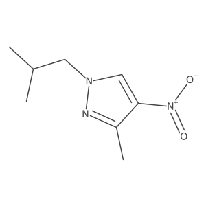 3-methyl-1-(2-methylpropyl)-4-nitro-1H-pyrazole结构式