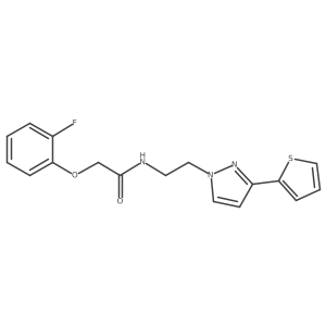 2-(2-fluorophenoxy)-N-(2-(3-(thiophen-2-yl)-1H-pyrazol-1-yl)ethyl)acetamide Structure