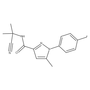 N-(1-cyano-1-methylethyl)-1-(4-fluorophenyl)-5-methyl-1H-pyrazole-3-carboxamide Structure