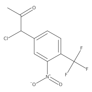 1-Chloro-1-(3-nitro-4-(trifluoromethyl)phenyl)propan-2-one Structure