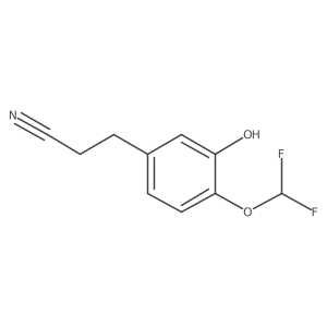 3-(4-(Difluoromethoxy)-3-hydroxyphenyl)propanenitrile结构式
