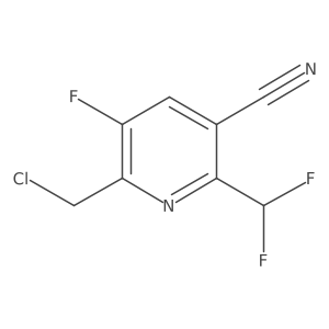 2-(Chloromethyl)-5-cyano-6-(difluoromethyl)-3-fluoropyridine Structure