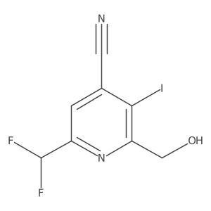 6-(Difluoromethyl)-2-(hydroxymethyl)-3-iodoisonicotinonitrile Structure
