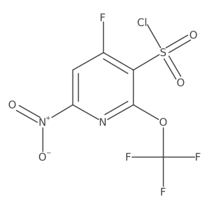 4-Fluoro-6-nitro-2-(trifluoromethoxy)pyridine-3-sulfonyl chloride结构式
