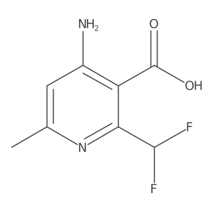4-Amino-2-(difluoromethyl)-6-methylnicotinic acid结构式