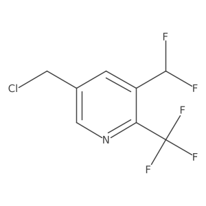 Pyridine, 5-(chloromethyl)-3-(difluoromethyl)-2-(trifluoromethyl)-结构式