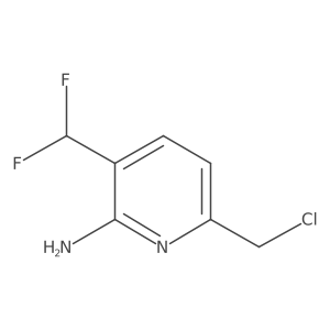 6-(Chloromethyl)-3-(difluoromethyl)pyridin-2-amine结构式