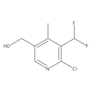 (6-Chloro-5-(difluoromethyl)-4-methylpyridin-3-yl)methanol结构式