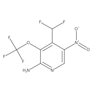 4-(Difluoromethyl)-5-nitro-3-(trifluoromethoxy)pyridin-2-amine Structure