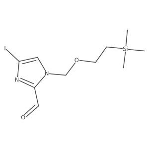 4-Iodo-1-(2-trimethylsilanyl-ethoxymethyl)-1H-imidazole-2-carbaldehyde结构式