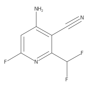 4-amino-2-(difluoromethyl)-6-fluoro-pyridine-3-carbonitrile结构式