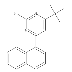 2-Bromo-6-(1-naphthyl)-4-(trifluoromethyl)pyrimidine Structure