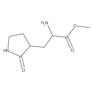 Methyl 2-amino-3-(2-oxopyrrolidin-3-yl)propanoate结构式