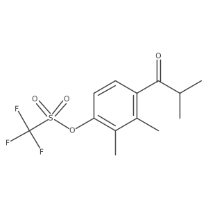 4-Isobutyryl-2,3-dimethylphenyl trifluoromethanesulfonate结构式