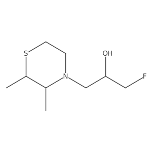 1-(2,3-Dimethylthiomorpholin-4-yl)-3-fluoropropan-2-ol结构式