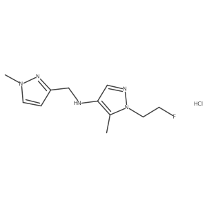 1-(2-fluoroethyl)-5-methyl-N-[(1-methylpyrazol-3-yl)methyl]pyrazol-4-amine;hydrochloride Structure