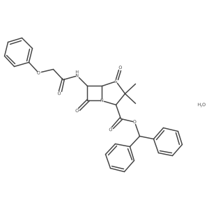 Benzhydryl penicillin V sulfoxide monohydrate, (S)-结构式