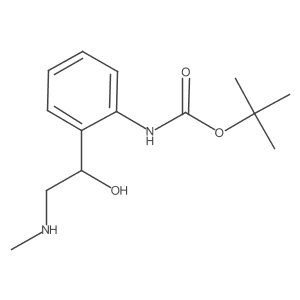 tert-butyl N-{2-[1-hydroxy-2-(methylamino)ethyl]phenyl}carbamate结构式