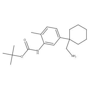 tert-butyl N-{5-[1-(aminomethyl)cyclohexyl]-2-methylphenyl}carbamate Structure