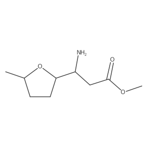 methyl (3R)-3-amino-3-(5-methyloxolan-2-yl)propanoate结构式