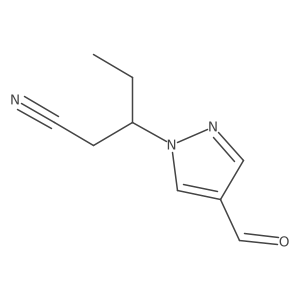 3-(4-Formyl-1H-pyrazol-1-yl)pentanenitrile Structure