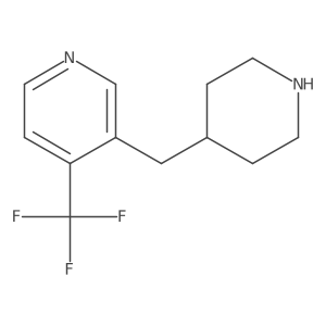 3-[(Piperidin-4-yl)methyl]-4-(trifluoromethyl)pyridine结构式
