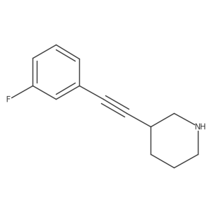 3-((3-Fluorophenyl)ethynyl)piperidine Structure
