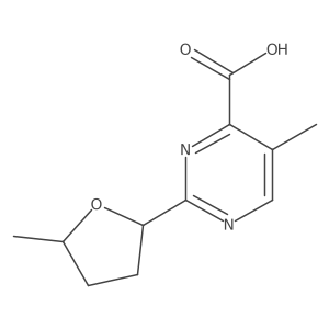 5-Methyl-2-(5-methyloxolan-2-yl)pyrimidine-4-carboxylic acid Structure
