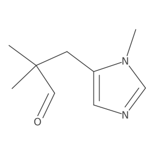 2,2-dimethyl-3-(1-methyl-1H-imidazol-5-yl)propanal Structure