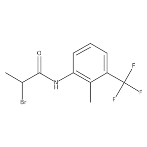 2-Bromo-N-[2-methyl-3-(trifluoromethyl)phenyl]propanamide结构式