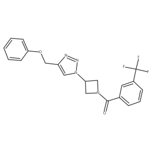 (3-(4-(phenoxymethyl)-1H-1,2,3-triazol-1-yl)azetidin-1-yl)(3-(trifluoromethyl)phenyl)methanone Structure