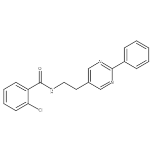 2-chloro-N-(2-(2-phenylpyrimidin-5-yl)ethyl)benzamide结构式