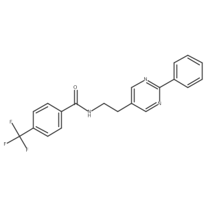 N-(2-(2-phenylpyrimidin-5-yl)ethyl)-4-(trifluoromethyl)benzamide结构式