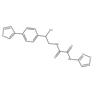 N1-(2-hydroxy-2-(4-(thiophen-3-yl)phenyl)ethyl)-N2-(isoxazol-3-yl)oxalamide Structure