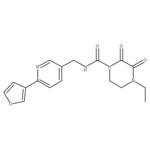 4-ethyl-N-((6-(furan-3-yl)pyridin-3-yl)methyl)-2,3-dioxopiperazine-1-carboxamide Structure