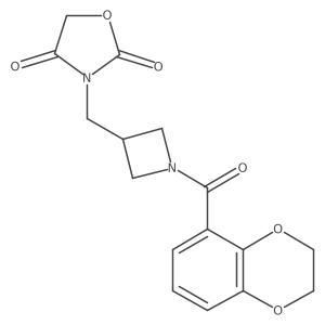 3-((1-(2,3-Dihydrobenzo[b][1,4]dioxine-5-carbonyl)azetidin-3-yl)methyl)oxazolidine-2,4-dione Structure