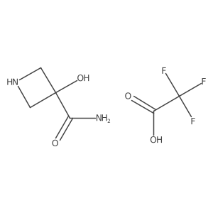 3-Hydroxyazetidine-3-carboxamide; trifluoroacetic acid结构式