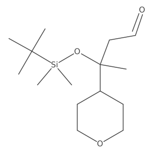 3-[(tert-Butyldimethylsilyl)oxy]-3-(oxan-4-yl)butanal结构式