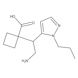 1-[2-Amino-1-(1-propyl-1H-pyrazol-5-yl)ethyl]cyclobutane-1-carboxylic acid结构式