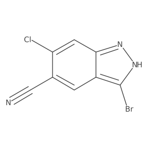 3-Bromo-6-chloro-1H-indazole-5-carbonitrile Structure