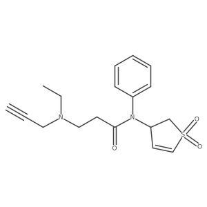 N-(1,1-dioxo-2,3-dihydro-1lambda6-thiophen-3-yl)-3-[ethyl(prop-2-yn-1-yl)amino]-N-phenylpropanamide Structure