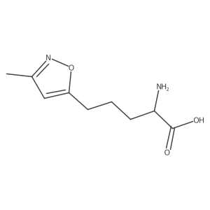 2-Amino-5-(3-methyl-1,2-oxazol-5-yl)pentanoic acid结构式