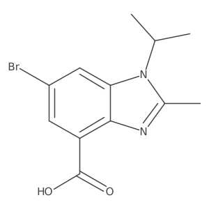 6-bromo-1-isopropyl-2-methyl-benzimidazole-4-carboxylic acid Structure