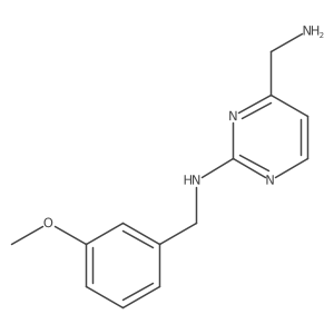 4-(aminomethyl)-N-[(3-methoxyphenyl)methyl]pyrimidin-2-amine Structure