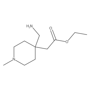 Ethyl 2-(4-(aminomethyl)-1-methylpiperidin-4-yl)acetate Structure