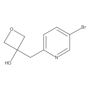 3-[(5-Bromopyridin-2-yl)methyl]oxetan-3-ol结构式