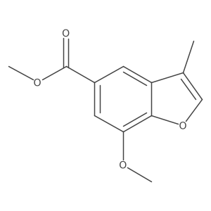 Methyl 7-methoxy-3-methyl-1-benzofuran-5-carboxylate结构式