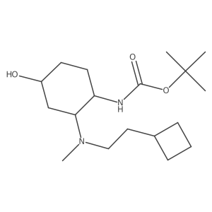 tert-butyl N-{2-[(2-cyclobutylethyl)(methyl)amino]-4-hydroxycyclohexyl}carbamate结构式