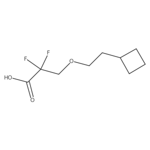 3-(2-Cyclobutylethoxy)-2,2-difluoropropanoic acid Structure